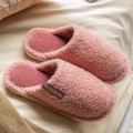 DREHA 情侣秋冬季室内保暖防滑厚底鞋 毛毛拖鞋 36-37（适合35-36的脚穿 ）粉色