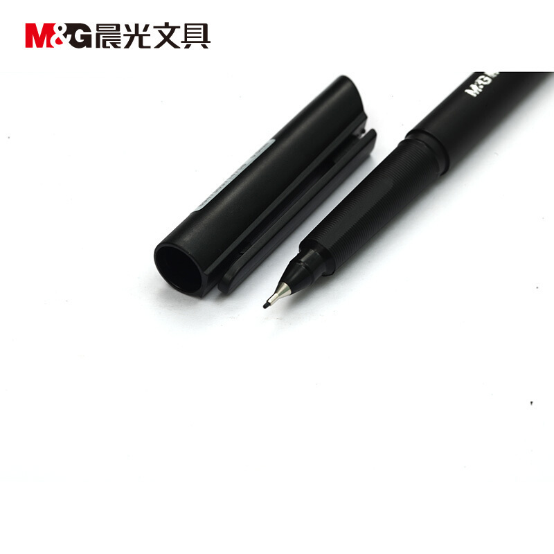 晨光(M&G)MG2180 拔盖会议笔 黑色 0.5mm 12支/件 2件装高清大图