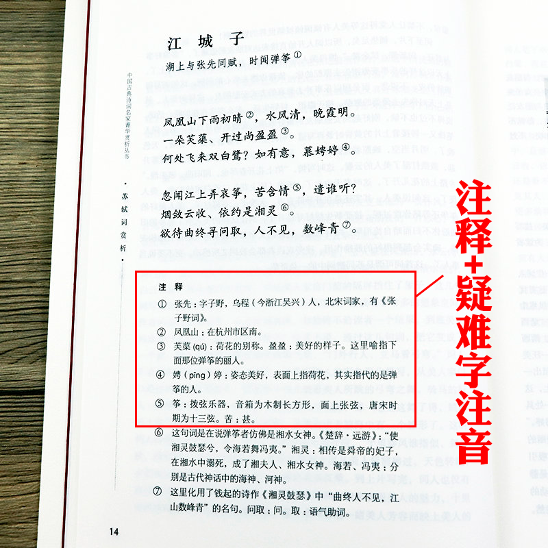 [正版]苏轼词赏析 中国古诗词全集鉴赏译注赏析文集文言文初高中课外阅读书籍 古典诗词大会古代诗歌苏东坡传人一生要读的唐诗