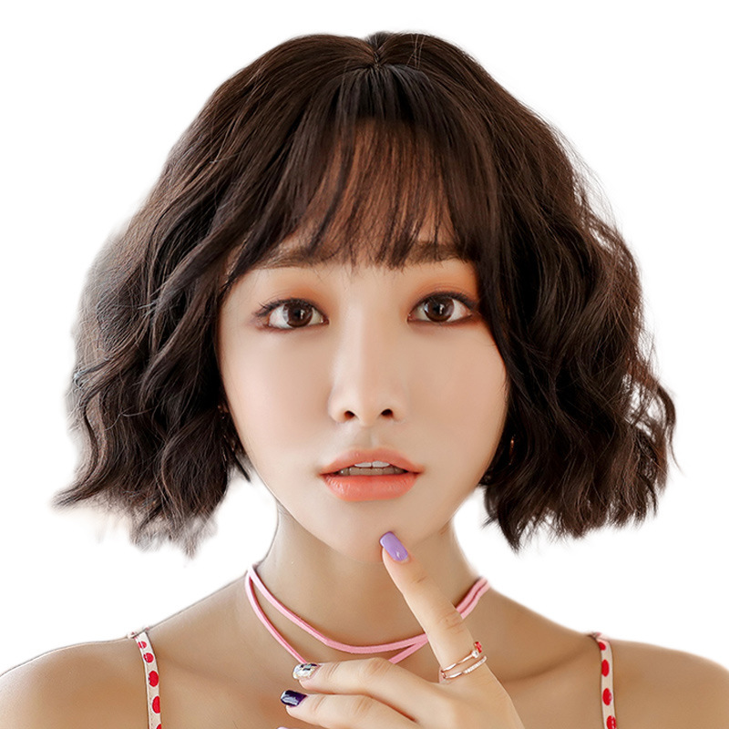 假发女短卷发玉米烫o波波头自然逼真化纤假发头套