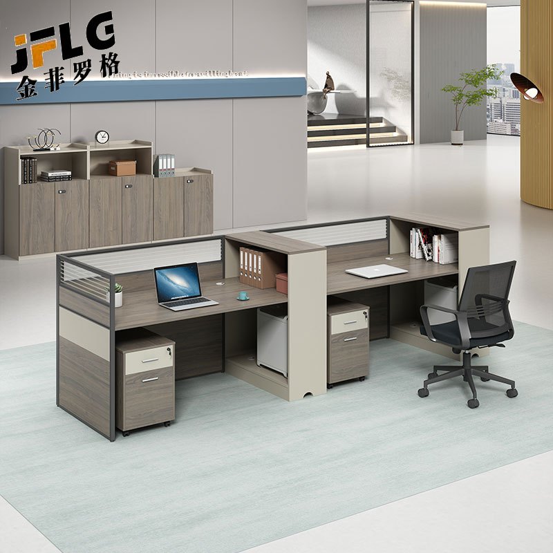 苏宁 金菲罗格 办公家具 板式屏风卡位职员办公桌 六人位含椅高清大图
