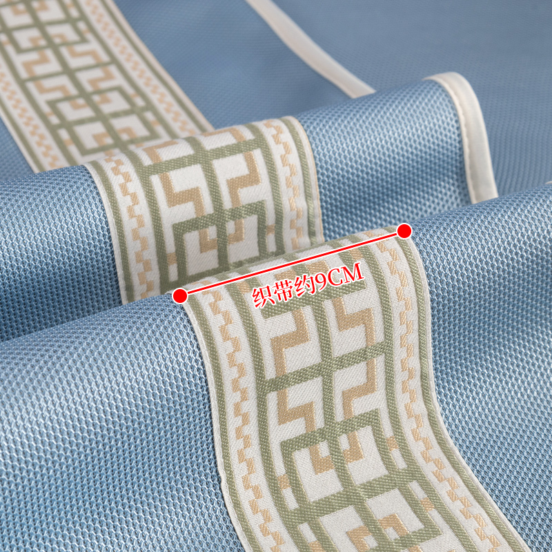 京城派 夏季冰丝沙发垫套装新中式沙发套罩巾套装坐垫子巾春夏季坐垫子防滑红木沙发垫子凉席沙发垫123组合沙发凉垫可定制高清大图