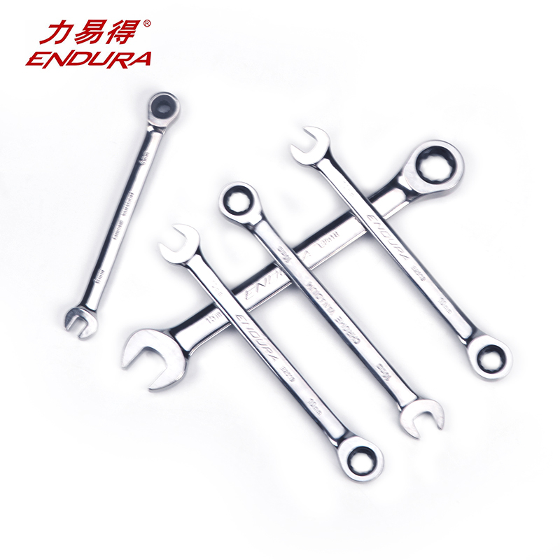 力易得(ENDURA) E2520全抛光棘轮两用开口梅花快速扳手17mm 1把(货期3-5天)