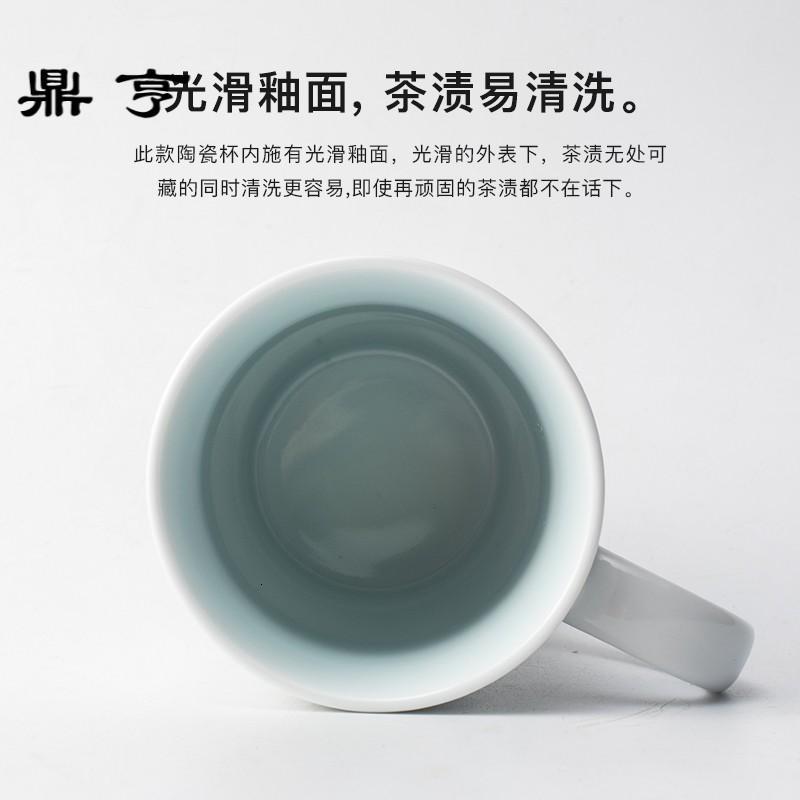 鼎亨杯子茶杯陶瓷简约创意手绘山水马克杯办公室水杯家用6只装