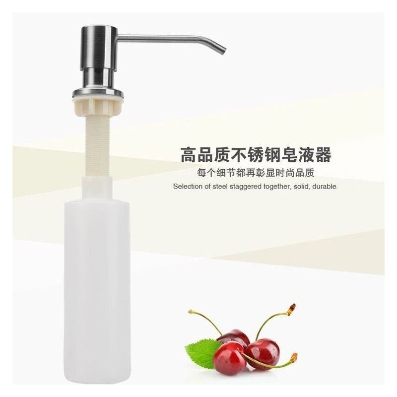 皂液器厨房 水槽用洗洁精瓶子按压瓶洗菜盆洗涤剂不锈钢按压器