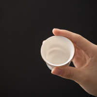 苏氏陶瓷(SUSHI CERAMICS)悬停马蹄三才盖碗羊脂玉描金德化白瓷功夫茶具泡茶碗茶备