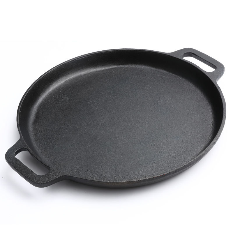 平底铁锅(内直径30cm) 煎饼锅平底锅铸铁加厚烙饼锅不粘锅煎锅鏊子