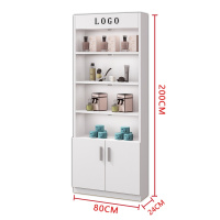 化妆品展示柜简约现代展柜货柜陈列柜院柜子产品货架展示架_26 白色200*80*24