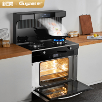 GUJIA顾家 GJ35C顶侧双吸变频集成灶蒸烤一体家用大吸力油烟机环保灶-液化气