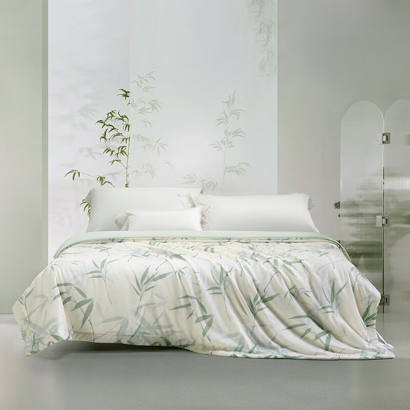 水星家纺 缠夏艾草抗菌夏被 150cm×200cm_高清大图