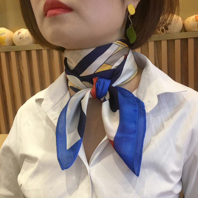 盛世尼曼小方巾女洋气文艺韩国百搭卡通丝巾女春秋薄款空姐职业小领巾