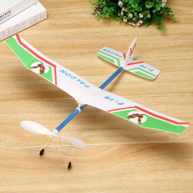 轻骑士橡筋动力飞机益智拼装科教模型儿童玩具diy小学生全国赛 f/22