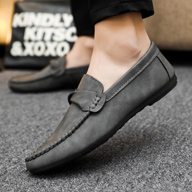 豆豆鞋男春季新款透气休闲鞋韩版一脚蹬男鞋百搭驾车鞋男潮懒人鞋