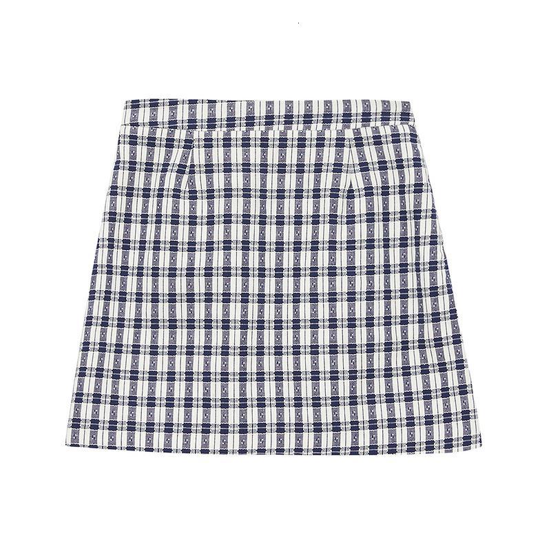 [1件5折价:99.5]美特斯邦威女A型格子梭织半裙舒适简约纯棉休闲时尚A字裙子高清大图