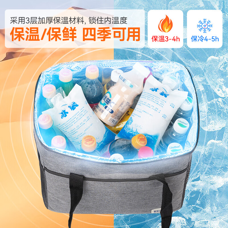 保温袋手提加厚饭盒袋子大容量便携便当包33*25*27CM高清大图