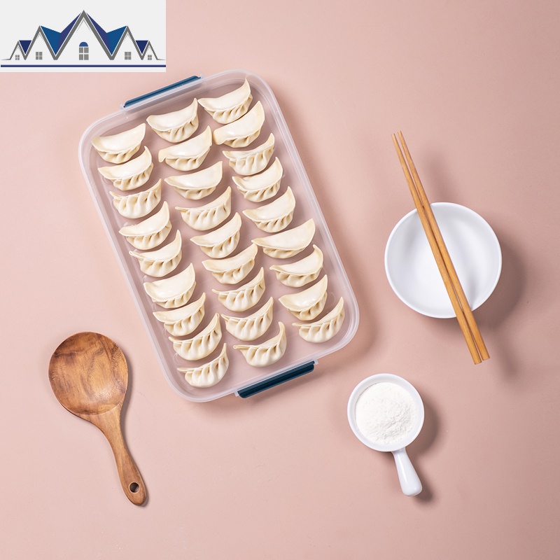 速冻饺子盒家用冰箱分格保鲜多层馄饨鸡蛋保鲜收纳盒厨房多层托盘 三维工匠高清大图