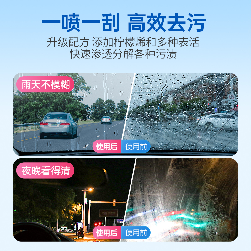 固特威南极1号玻璃水四季通用去油膜强力去污汽车挡风玻璃清洁剂