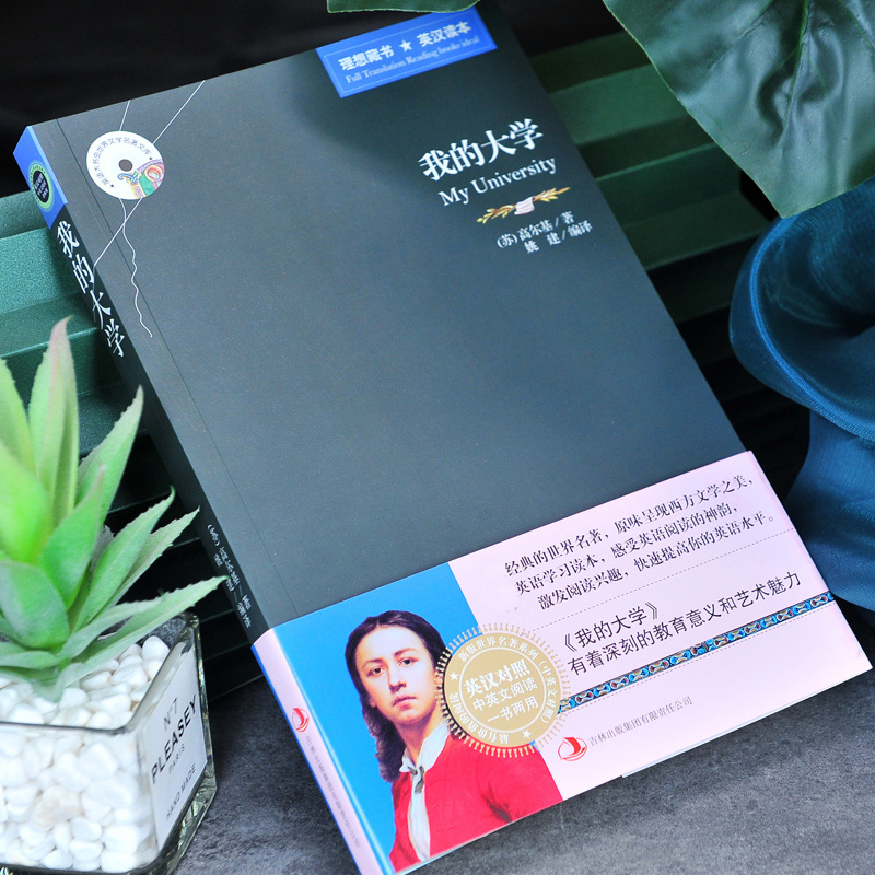 [正版]我的大学高尔基英汉对照双语中英文版世界文学名著小说书籍全集初高中大学生英语读物课外参考辅导书中英双语版中英对照高清大图