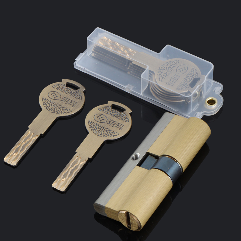 玥玛防盗门锁芯家用换锁心防暴力技术开锁铜质多轨道叶片c级