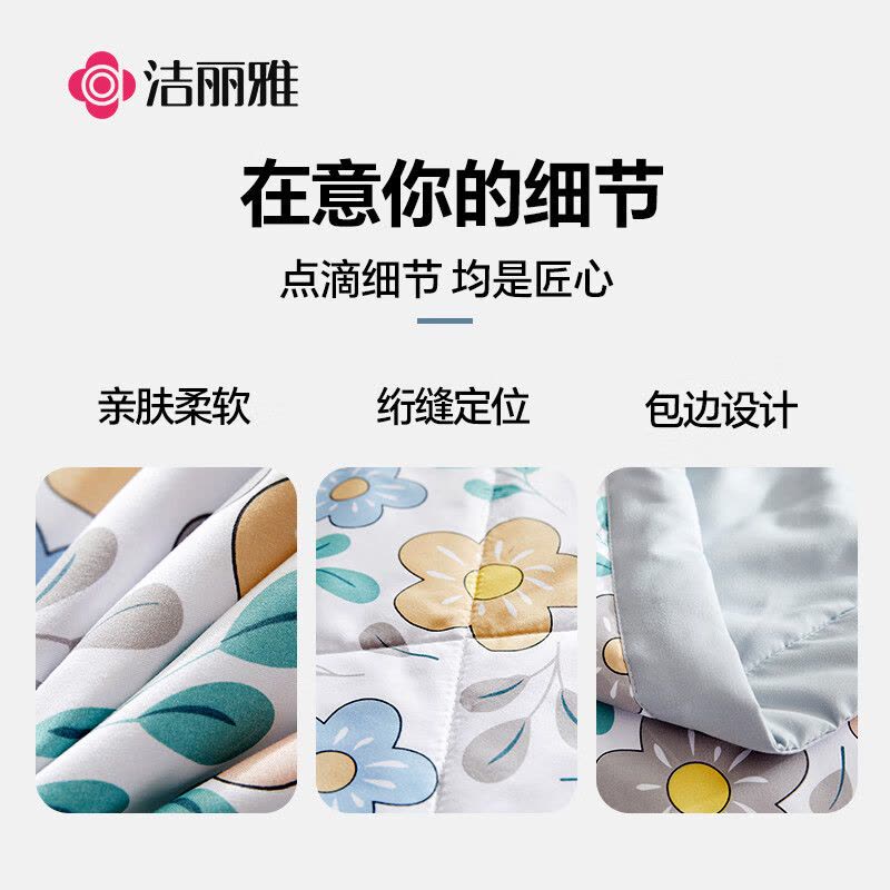 洁丽雅(grace)CP1259小太阳花180*220cm空调纤维夏凉被可机洗水洗学生薄被芯图片