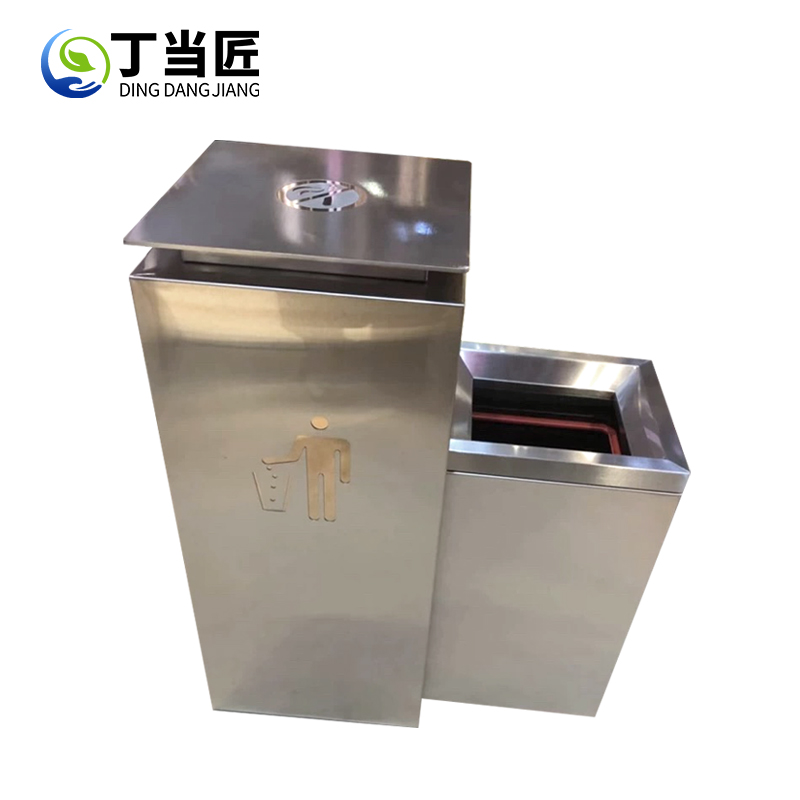 丁当匠客运大厅垃圾桶金属果皮箱垃圾箱垃圾桶不锈钢垃圾桶A256高清大图