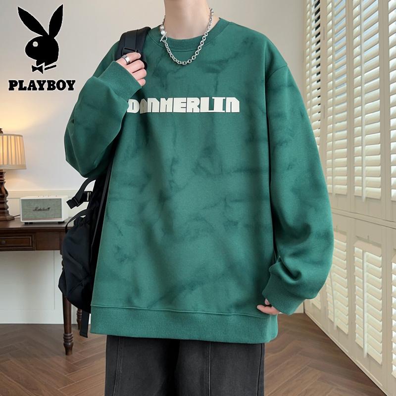 花花公子新款高品质卫衣男青少年2025秋装学生个性印花流行宽松港风外套棉男生帅_771高清大图