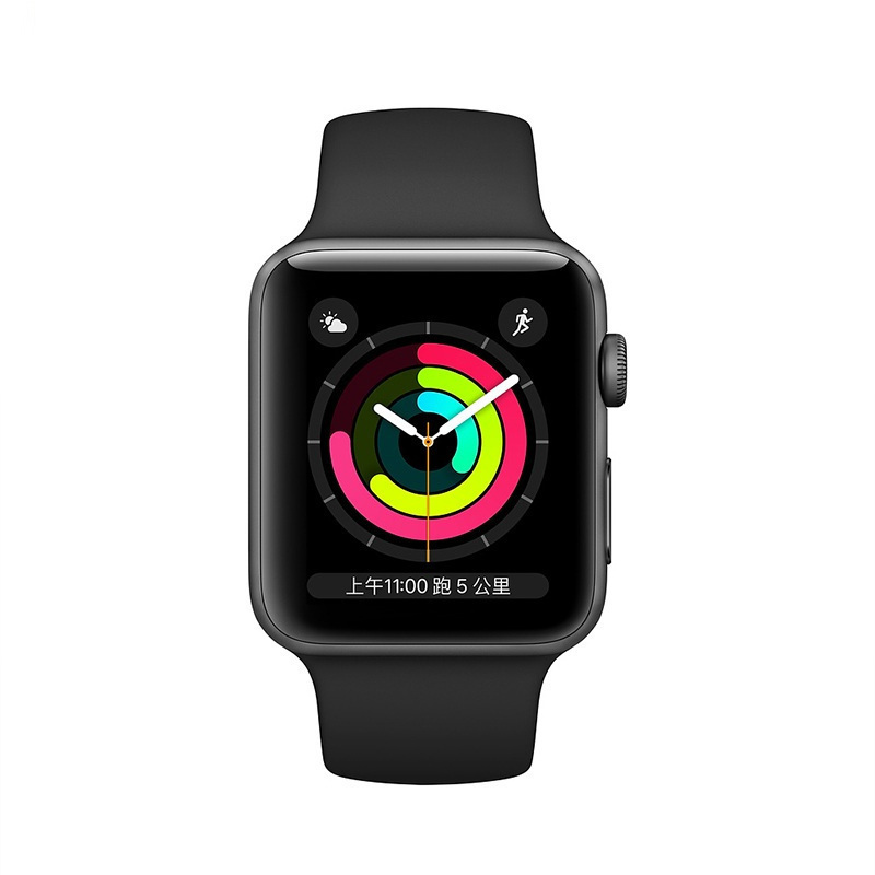 Apple Watch Series 3智能手表(GPS款 42毫米 深空灰色铝金属表壳 黑色运动型表带)