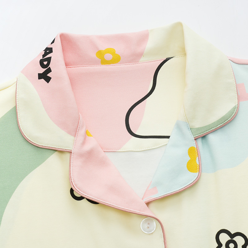 浪莎月子服孕妇睡衣女士春秋季纯棉长袖产后产妇喂奶哺乳家居服高清大图