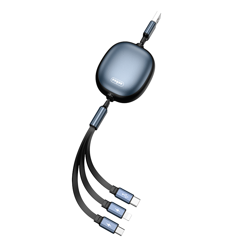 恩谷 一拖三伸缩快充版EG-919黑色