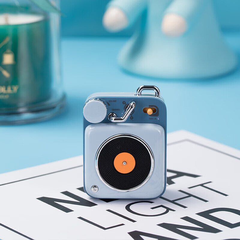 猫王音响原子唱机B612蓝牙音箱小型迷你便携送闺蜜女生生日礼物 童心蓝高清大图
