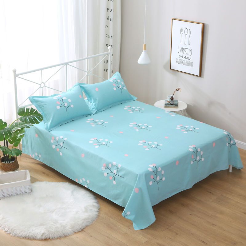 纯棉床单单件斜纹加厚学生宿舍四季通用单人双人全棉被单