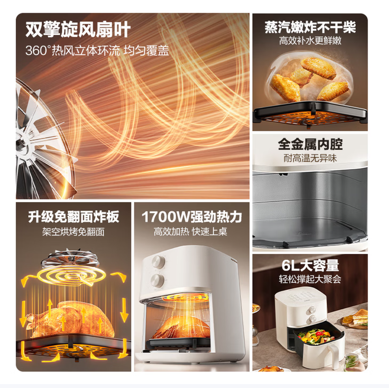 苏泊尔智能控温电炸锅多功能健康烹饪不粘内胆家用厨房神器高清大图