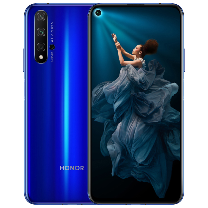 荣耀(honor)20 8GB+128GB 幻影蓝 移动联通电信4G全网通 4800万超广角AI四摄 3200W美颜自拍 麒麟980 全面屏手机高清大图