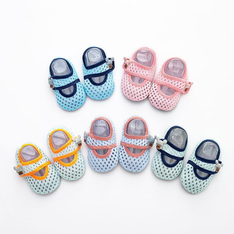 5cm)宝宝地板鞋婴儿鞋子学步防滑底软底鞋套室内儿童薄夏季带扣地板鞋