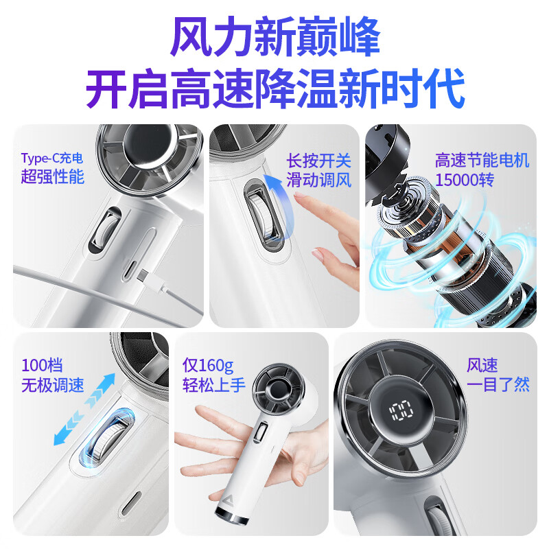 匹克*追风系列手持风扇 YE35006高清大图