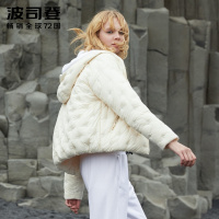 波司登BOSIDENG2018秋新款羽绒服 女短款女士秋季薄款上衣时尚女装外套B80131112