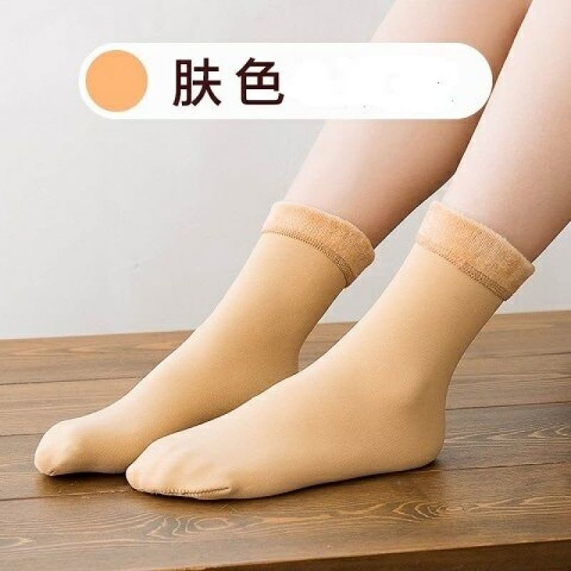 [促销]【买6双送一双】秋冬男女加绒中筒保暖地板袜睡眠袜月子袜雪地袜图片