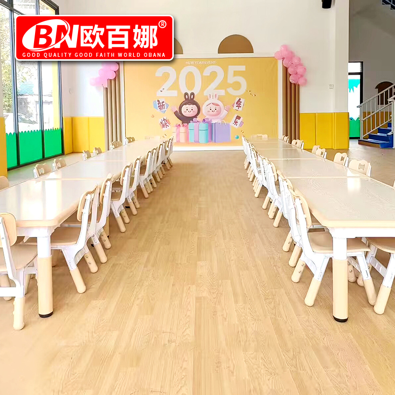 欧百娜商用地胶室内pvc塑胶地板防滑耐磨医院办公室商用地胶垫高清大图