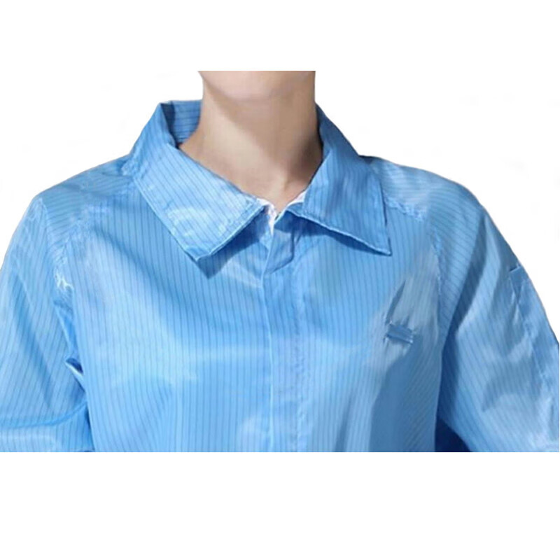 海斯迪克 防静电服 防尘服 HKsq-487 白色翻领 XL高清大图