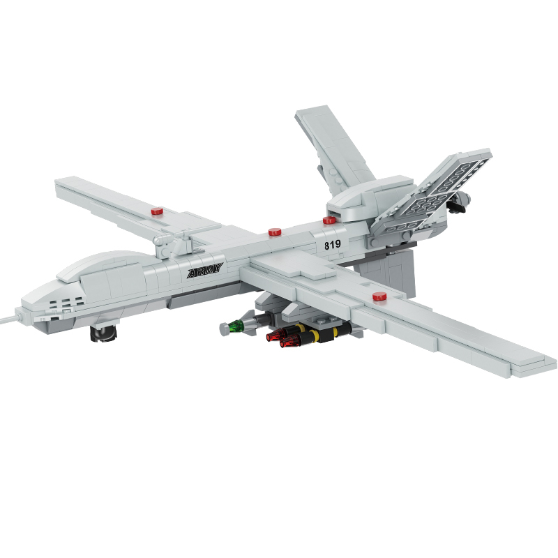 系列男孩礼物兼容乐高6-14岁 mq全球鹰无人机[577颗粒]视频介绍_明迪