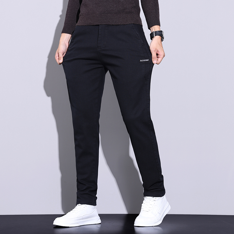 孟康(MENGKANG)休闲裤男款宽松小直筒2023新款商务西裤秋冬季款男士长裤子