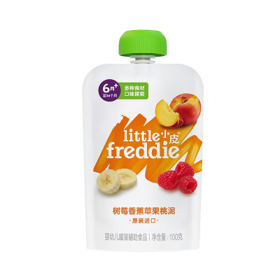 小皮 树莓香蕉苹果桃泥100g*18