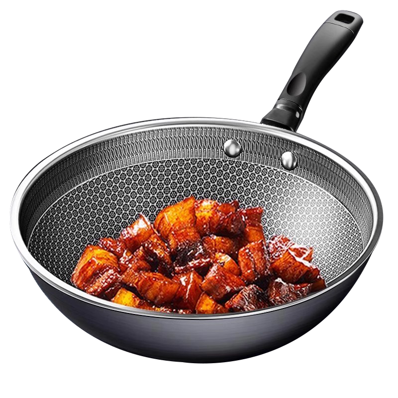 酷美智悦 不粘锅炒锅双面屏三层钢34cm KM-BH337 个高清大图