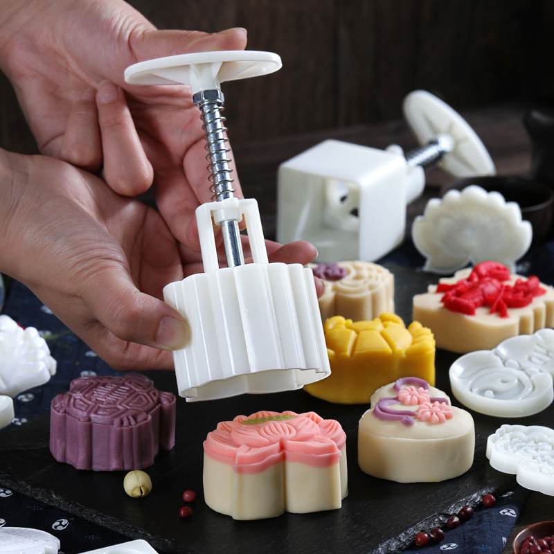 月饼模型印具中国风烘焙精灵不粘冰皮糕点家用蛋糕模具