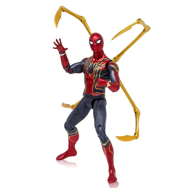 漫威复仇者联盟4公仔蜘蛛侠玩具钢铁侠手办模型绿巨人偶灭霸全套玩偶