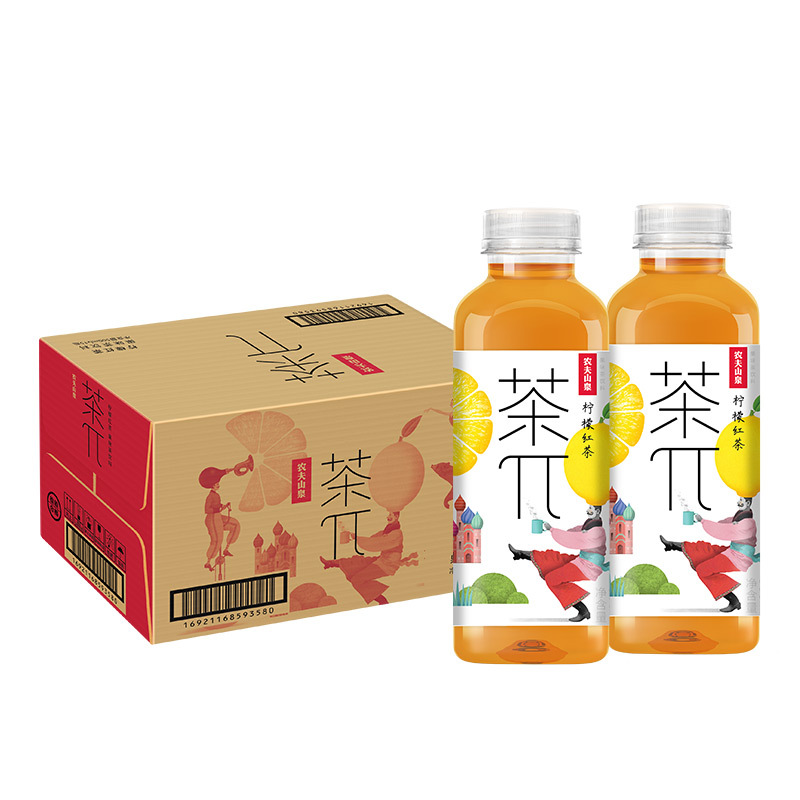 农夫山泉茶π(茶派)果味茶柠檬红茶500ml*15瓶整箱