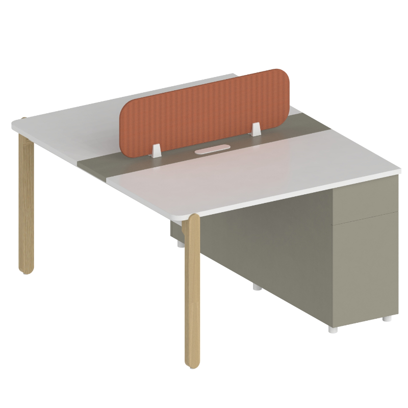 国景G-F-GE12对坐两人办公桌双人位职员桌屏风卡座财务桌//