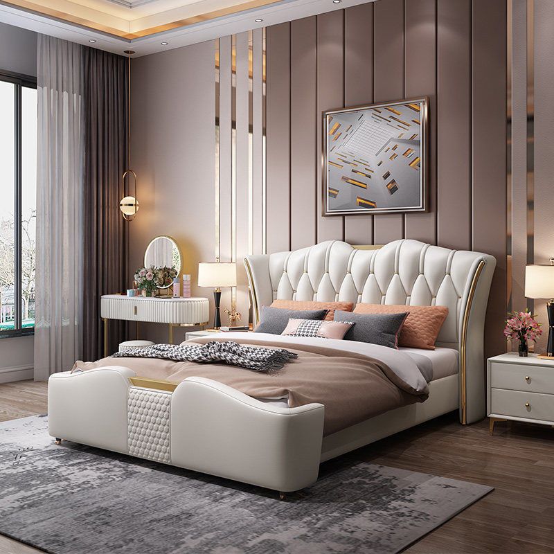 高档床新款储物床主卧15米x2米双人大床轻奢时尚婚床北欧皮艺床