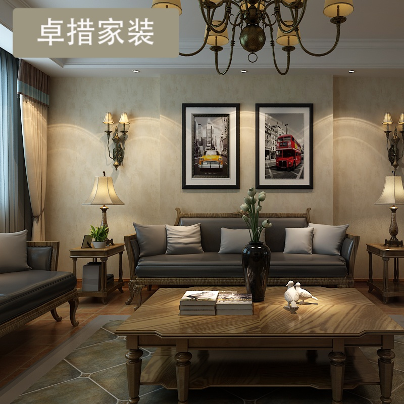 经典复古作旧纯色壁纸 做旧素色满铺墙纸 客厅书房满铺AB款 U922壹德壹
