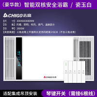 志高(CHIGO)风暖浴霸集成吊顶五合一体浴室卫生间排气扇照明灯取暖暖风机